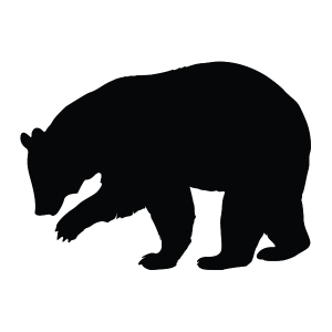 Bear Silhouette Stencil