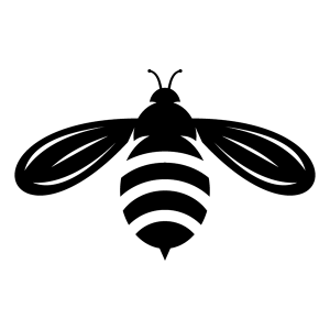 Bee Silhouette Stencil