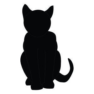 Black Cat Silhouette Stencil