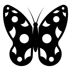 Butterfly Silhouette Stencil