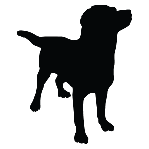 Dog Silhouette Stencil