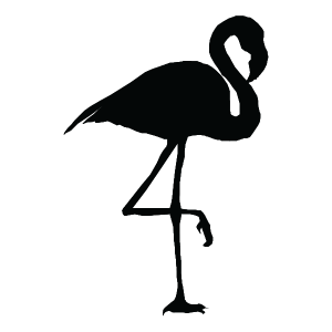 Flamingo Silhouette Stencil