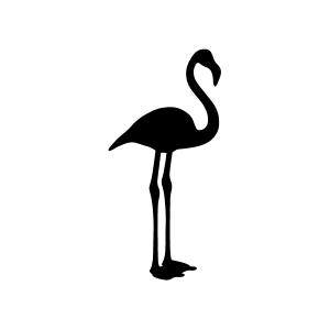 Flamingo Silhouette Stencil