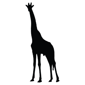 Giraffe Silhouette Stencil