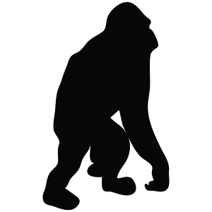 Gorilla Silhouette Stencil