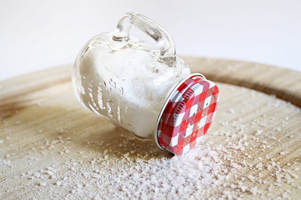 Mason Jar With Salt For Painting Technique