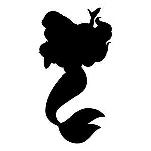 Mermaid Silhouette Stencil