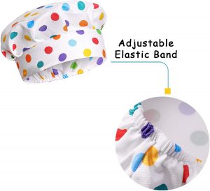 RIseBrite Kids Polka Dot Chef Hat Elastic
