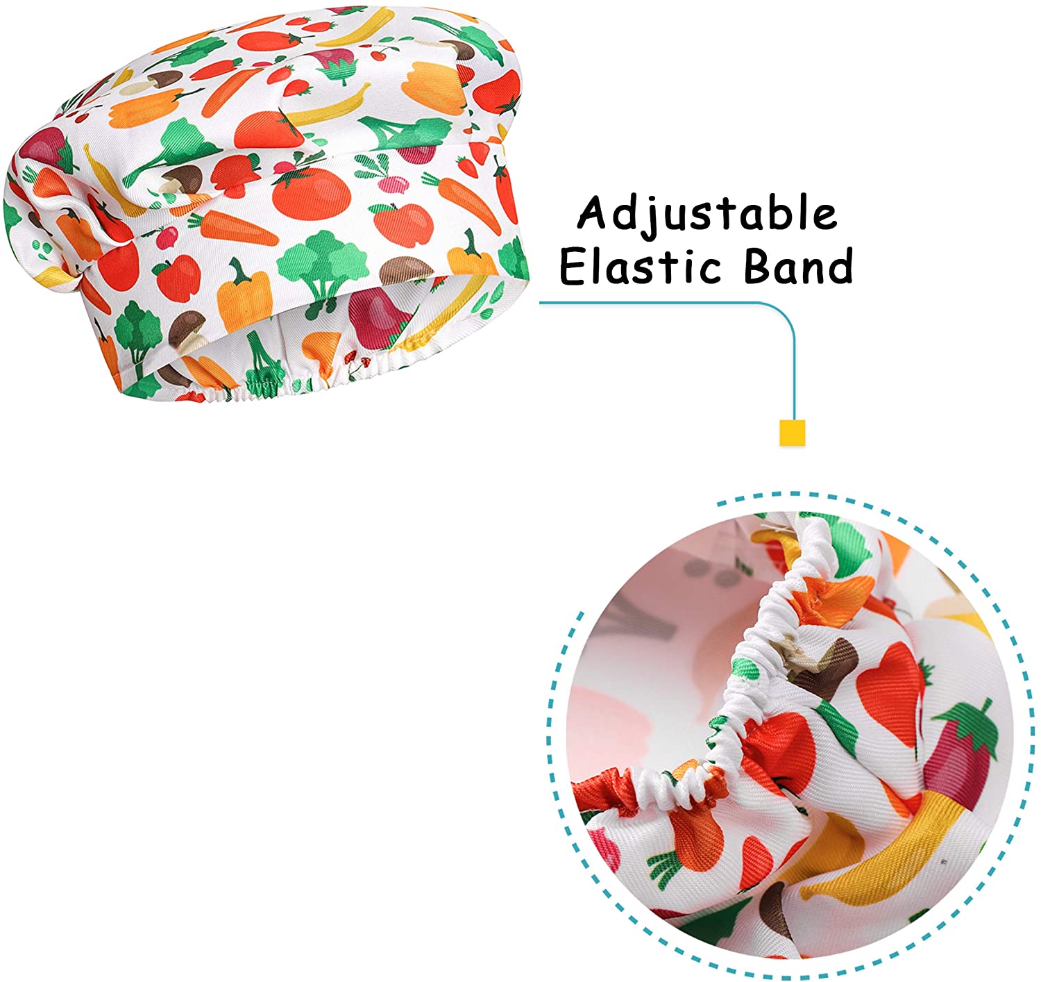 RIseBrite Kids Vegetable Chef Hat Elastic