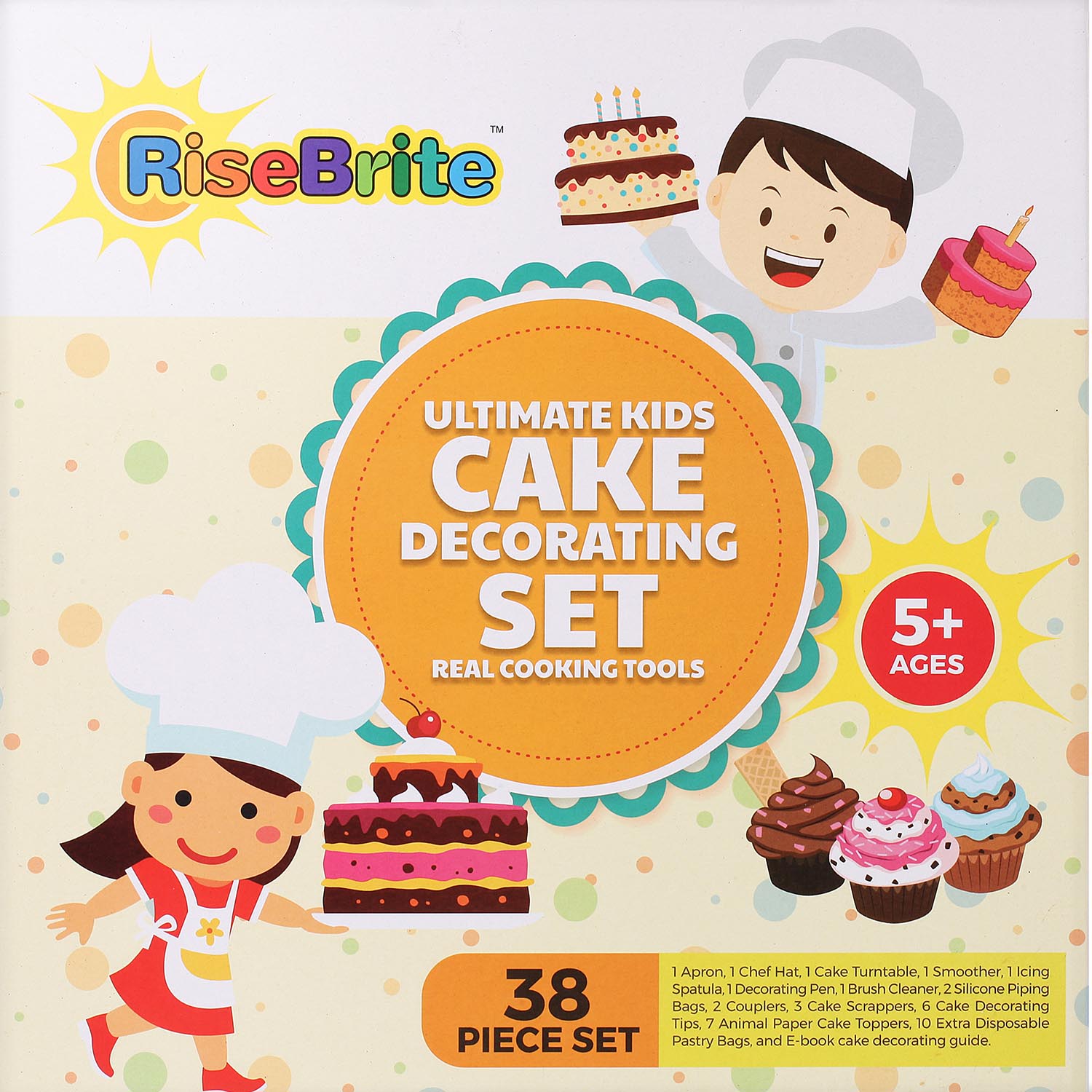 RiseBrite Ultimate Kids Cake Decorating Set Box