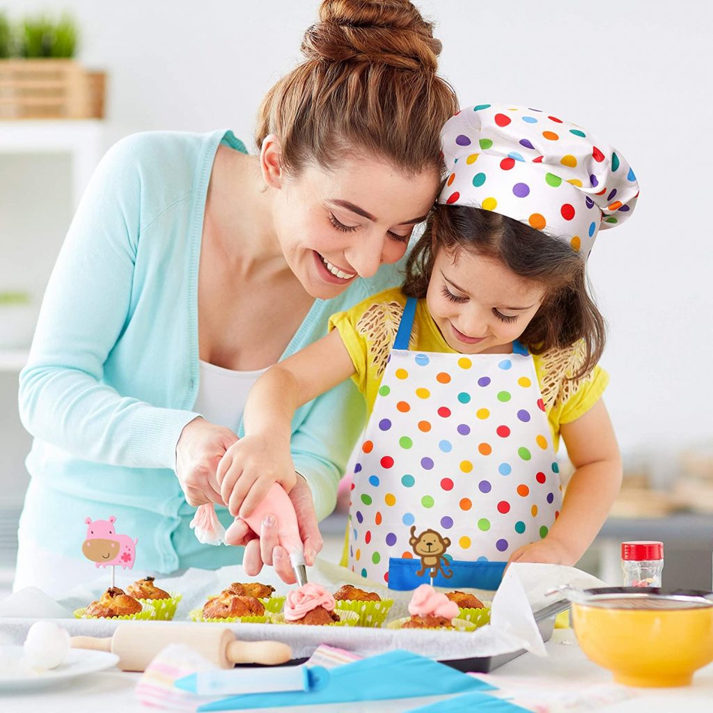 Cake Decorating Set for Kids With Apron And Chef Hat - RiseBrite