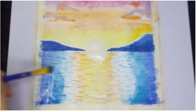 Easy Landscape Watercolor Painting For Kids and Beginners - RiseBrite