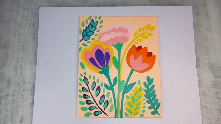 Easy Step By Step Acrylic Flower Painting For Beginner And Kids - RiseBrite