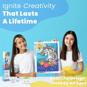 RiseBrite Diamond Painting Kit Unicorn 12x15 - Ignite Creativity That Lasts A Lifetime