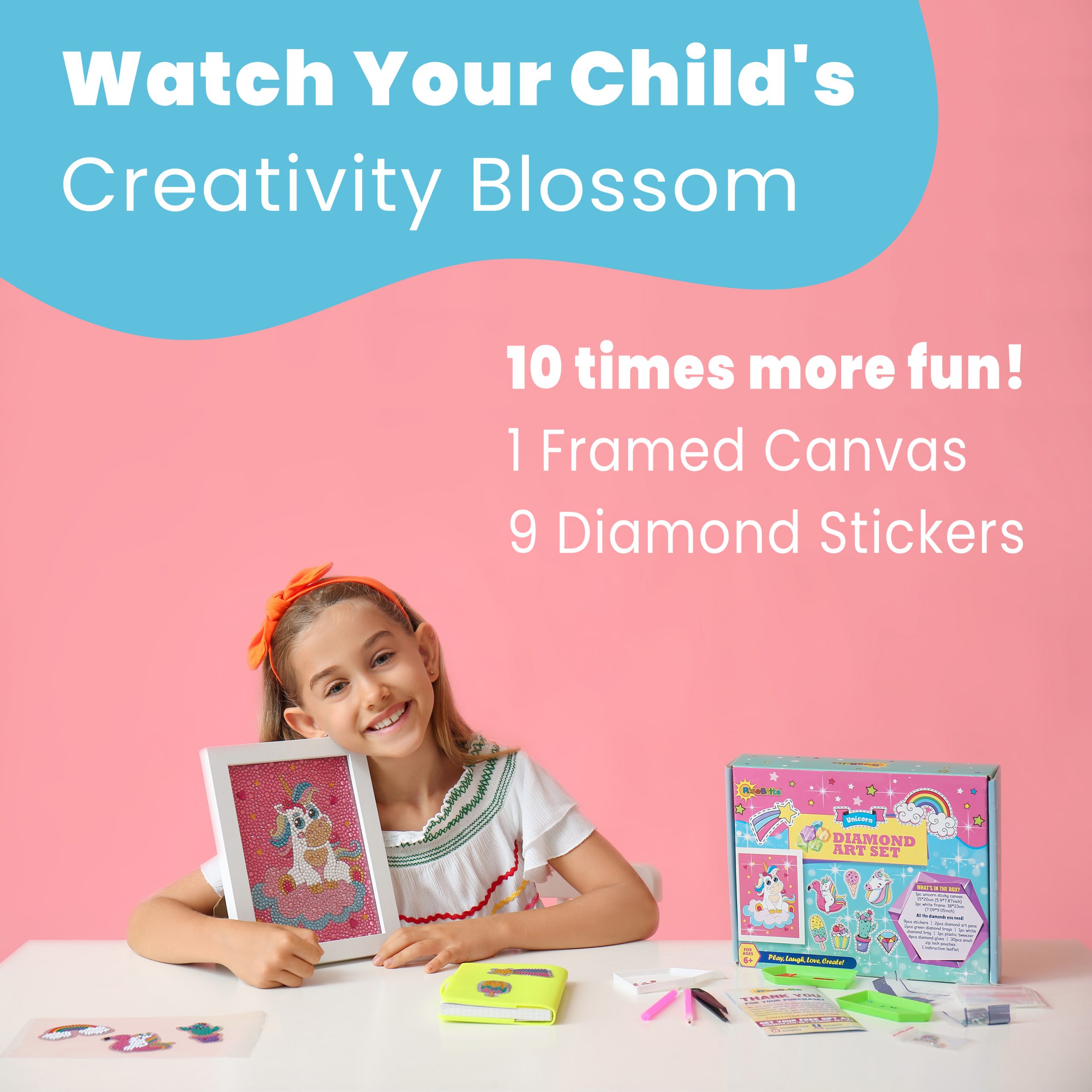 Unicorn Diamond Painting Kit for Kids - RiseBrite