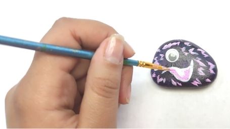 Step 12 Funny Monsters Rock Painting Tutorial