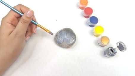 Step 7 Animal Rock Painting Tutorial Silver Acrylic Paint