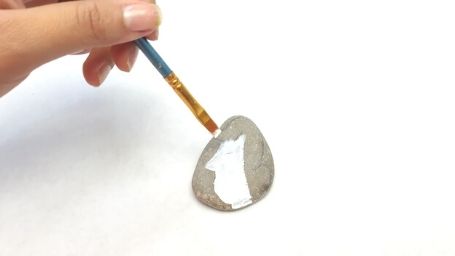 Step 2 Faces Rock Painting Tutorial White Acrylic Paint