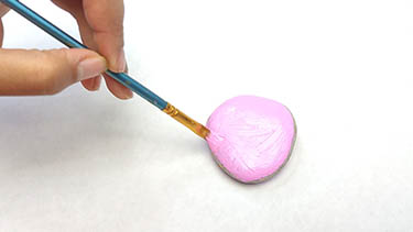 Kindness Rock Painting Tutorial Step 13: Painting The Background Pink