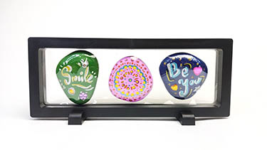 Kindness and Mandala Rock Painting Tutorial Step 20: Display In Frame