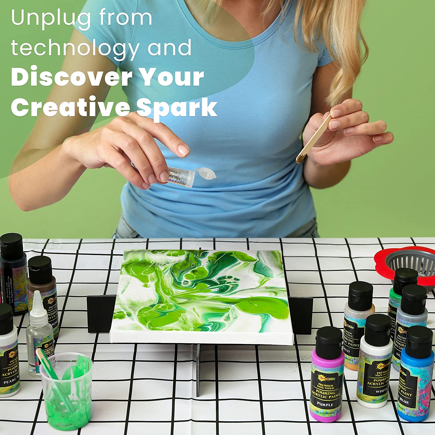 ACRYLIC PAINT POURING KIT UNBOXING - See what you get and what you