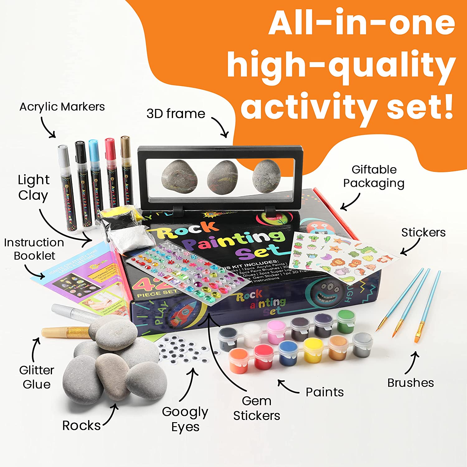 Rock Painting kit for Adults and Kids