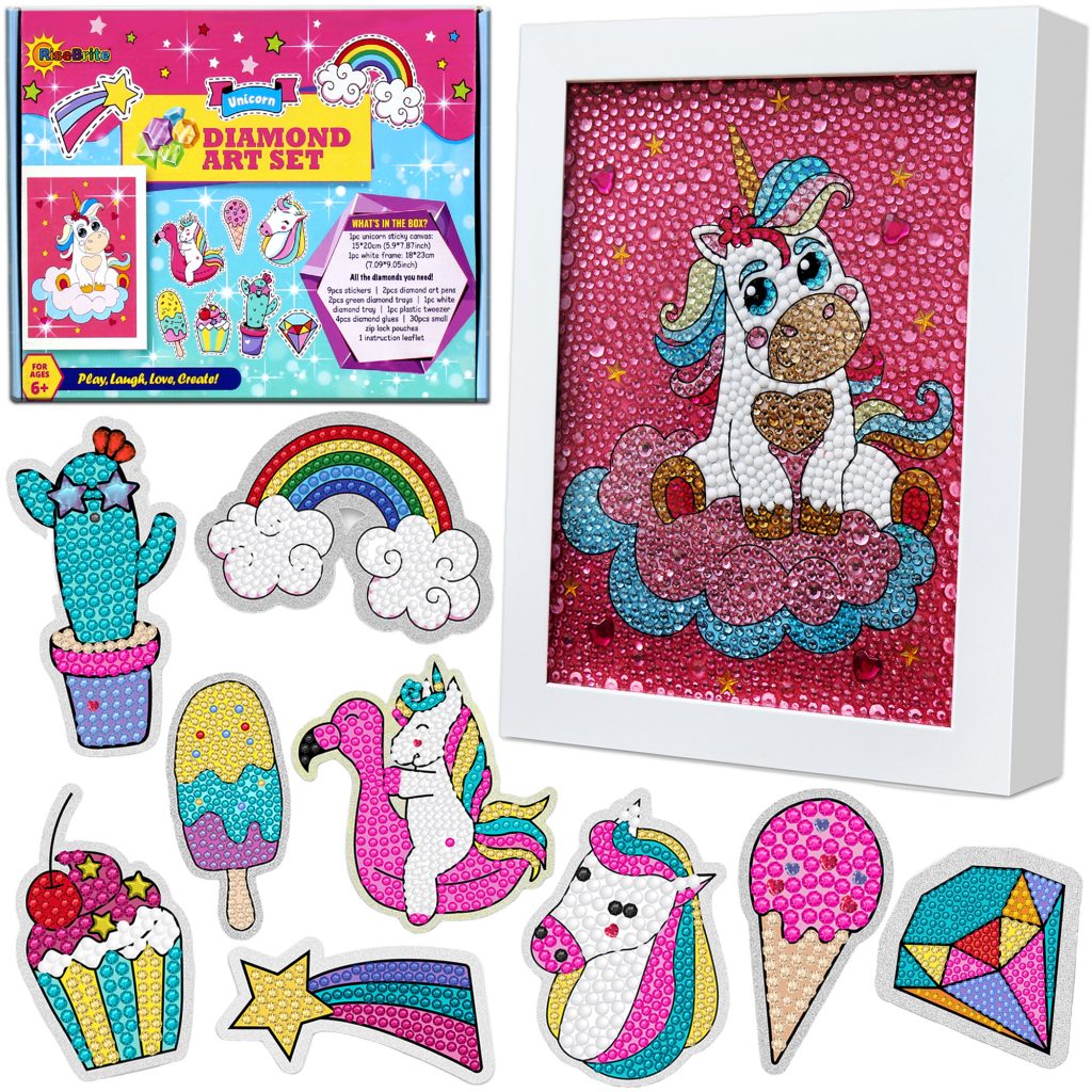 Unicorn Diamond Painting Kit for Kids RiseBrite