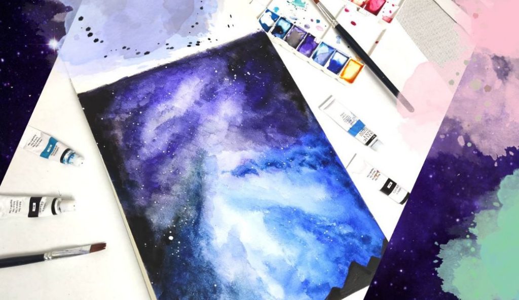 Easy Galaxy Watercolor Painting For Kids and Beginnersfor-kids-and-beginners
